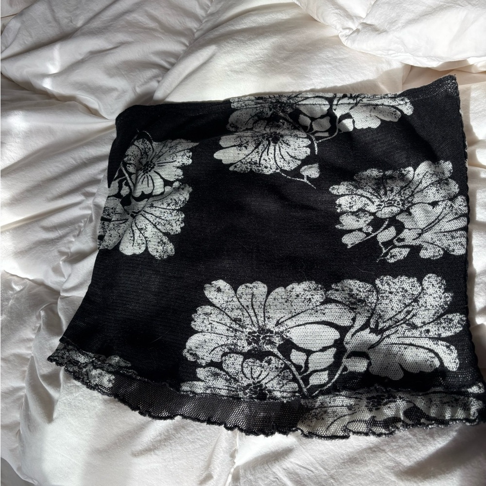 NWOT Free People floral cotton mesh tube top - L - Picture 3 of 6